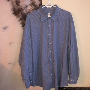 Peter Millar Blue Long Sleeve Plaid Button Down Shirt